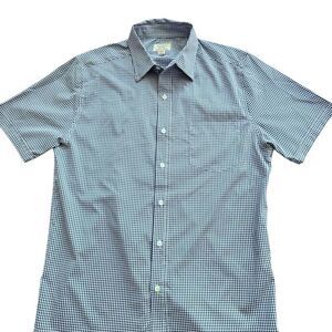 Hudson River Heritage Classics Checkered Blue White Short Sleeves SZ M